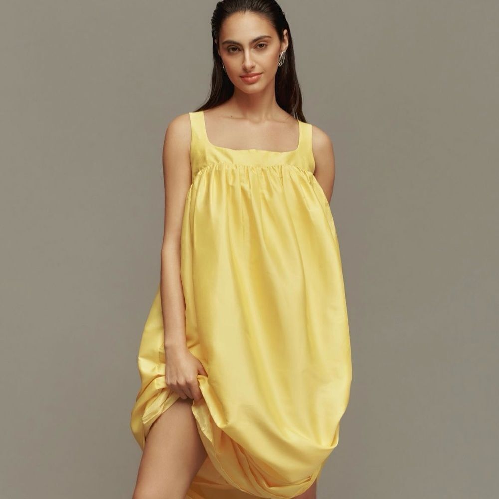 Anthropologie | Pinnacle by Shruti Sancheti Square Neck Babydoll Maxi Dress